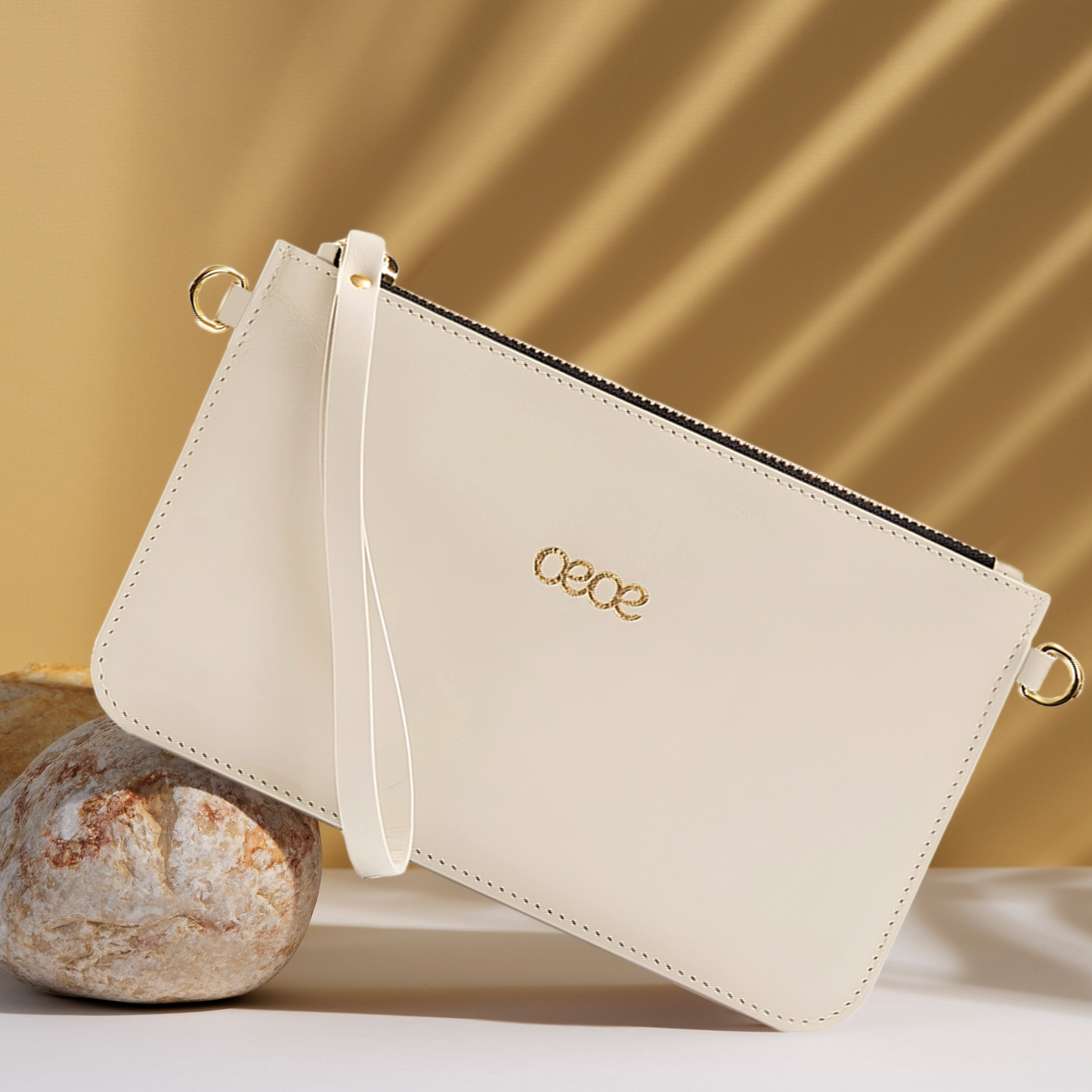 Bolso De Mano pequeño en piel de ternera en color blanco para mujer