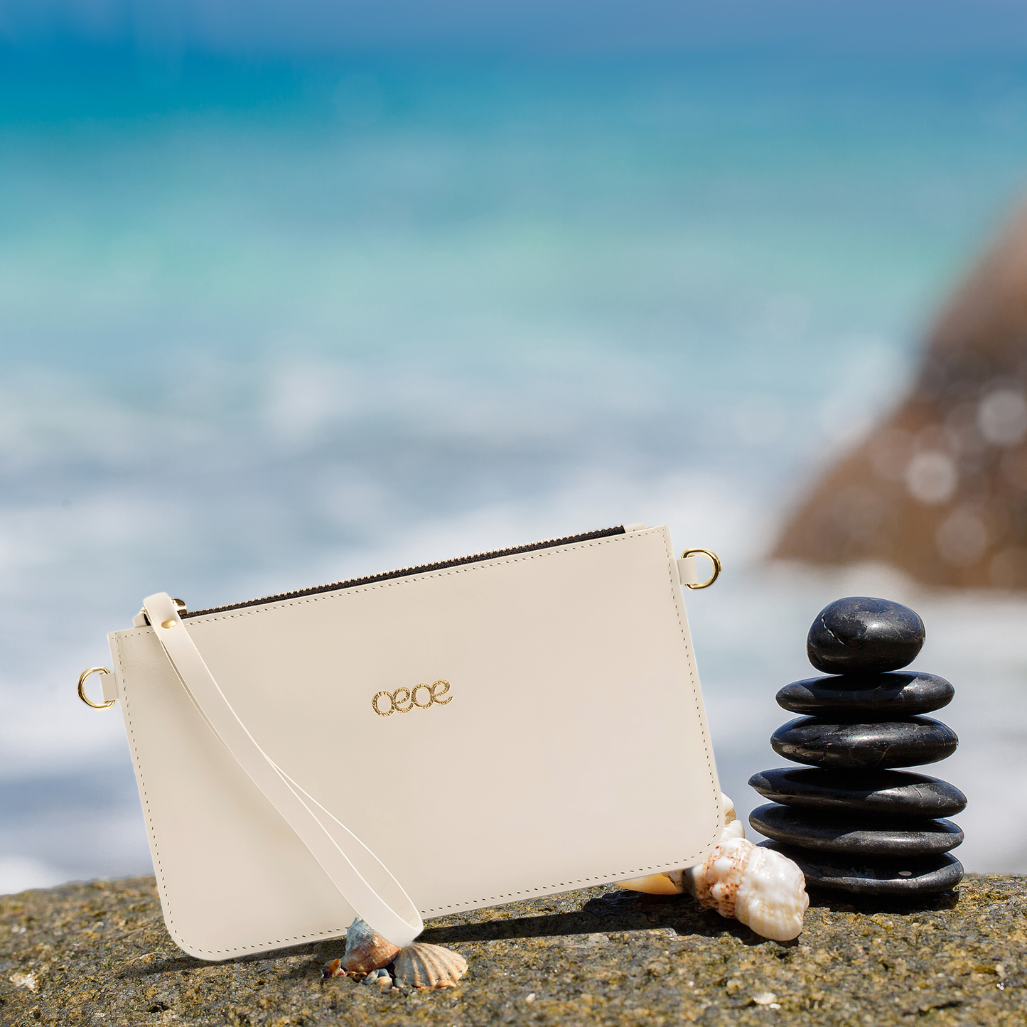 Bolso De Mano pequeño en piel de ternera en color blanco para mujer