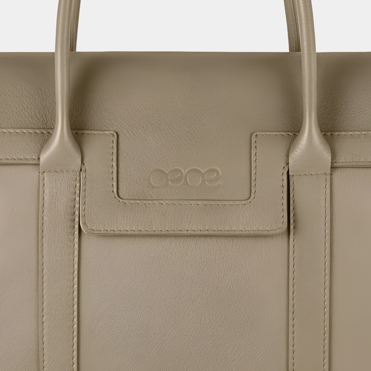 Bolso Ejecutivo grande en piel de vacuno en color taupe para mujer
