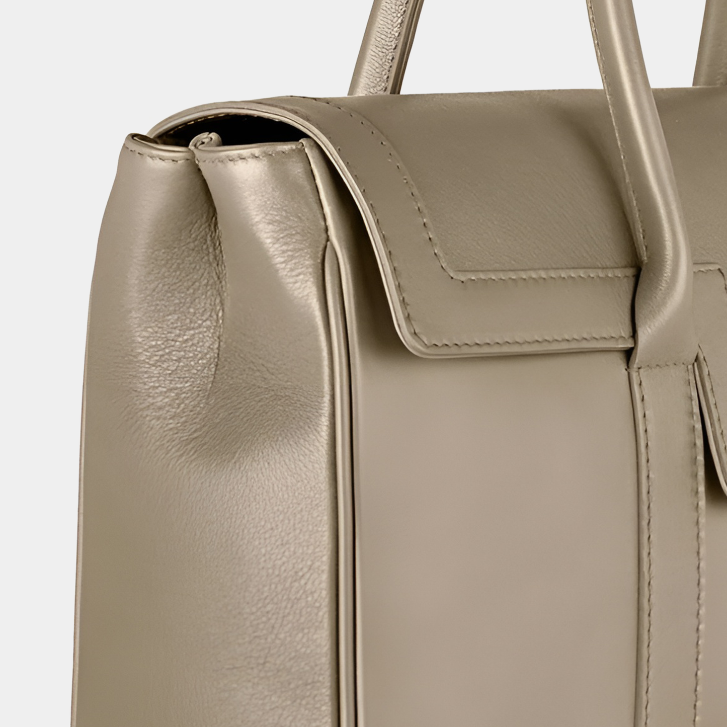 Bolso Ejecutivo grande en piel de vacuno en color taupe para mujer