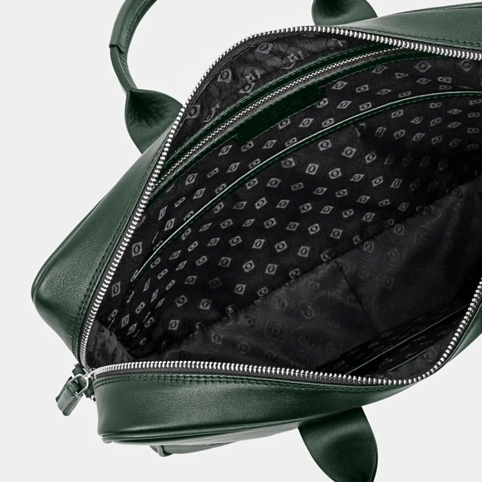 Bolso Ejecutivo  grande en piel de vacuno en color  verde para hombre
