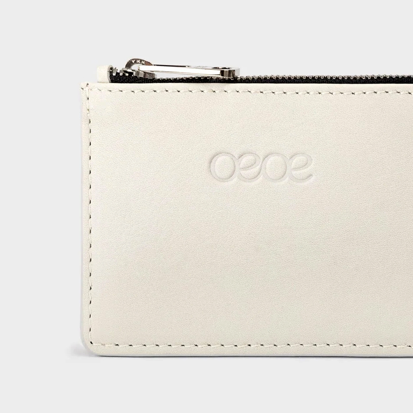 Cartera pequeña en piel de vacuno en color blanco para hombre