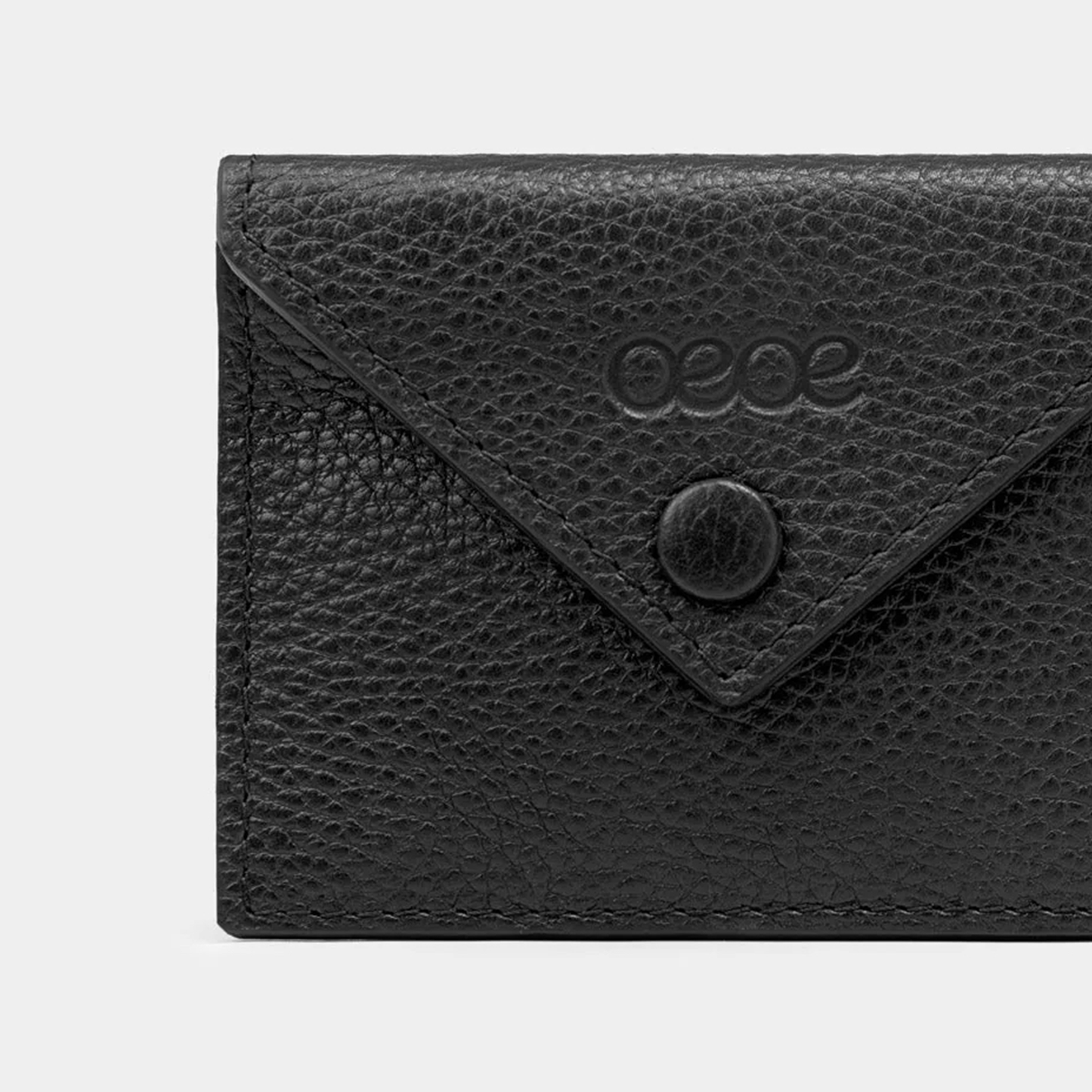 Cartera pequeña en piel de vacuno en color negro para hombre