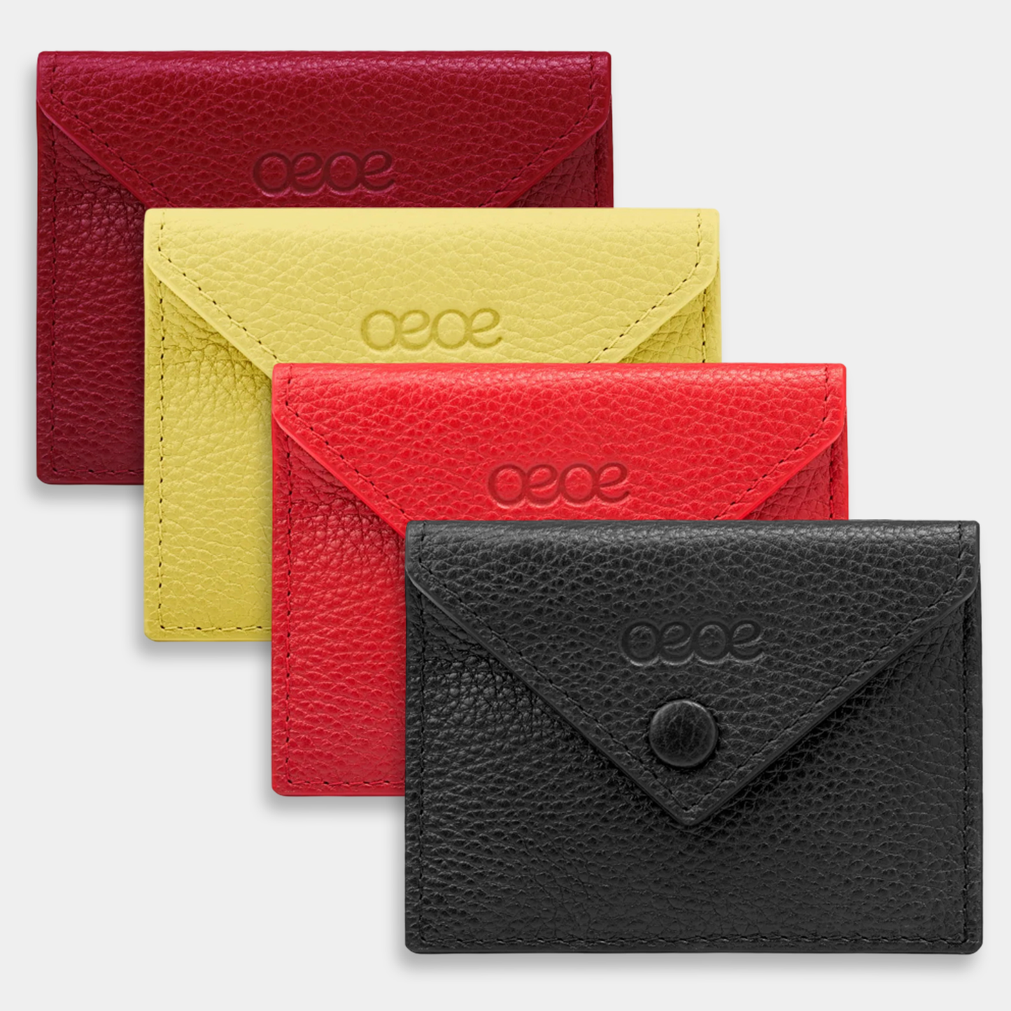 Cartera pequeña en piel de vacuno en color negro para hombre