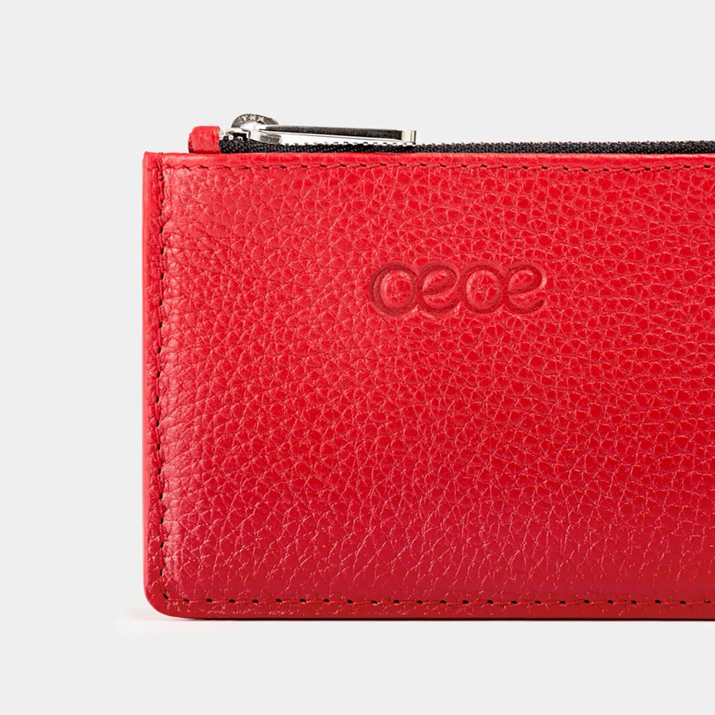 Cartera pequeña en piel de vacuno en color rojo para mujer