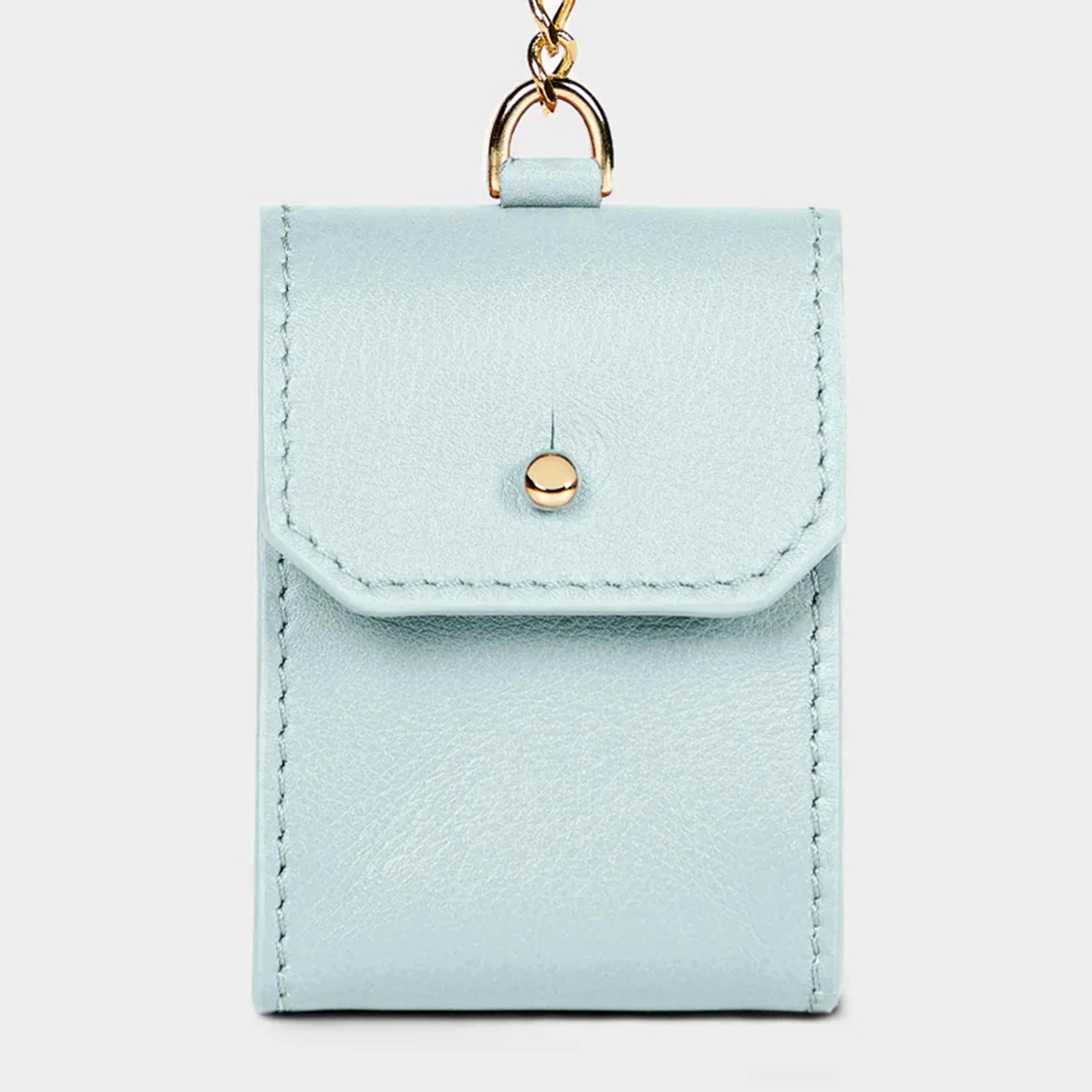 Funda Para Airpods en piel de vacuno en color azul para hombre