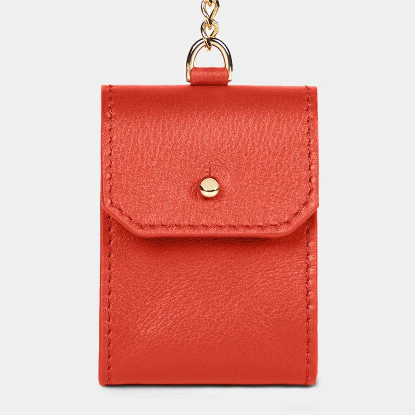 Funda Para Airpods en piel de vacuno en color naranja para hombre