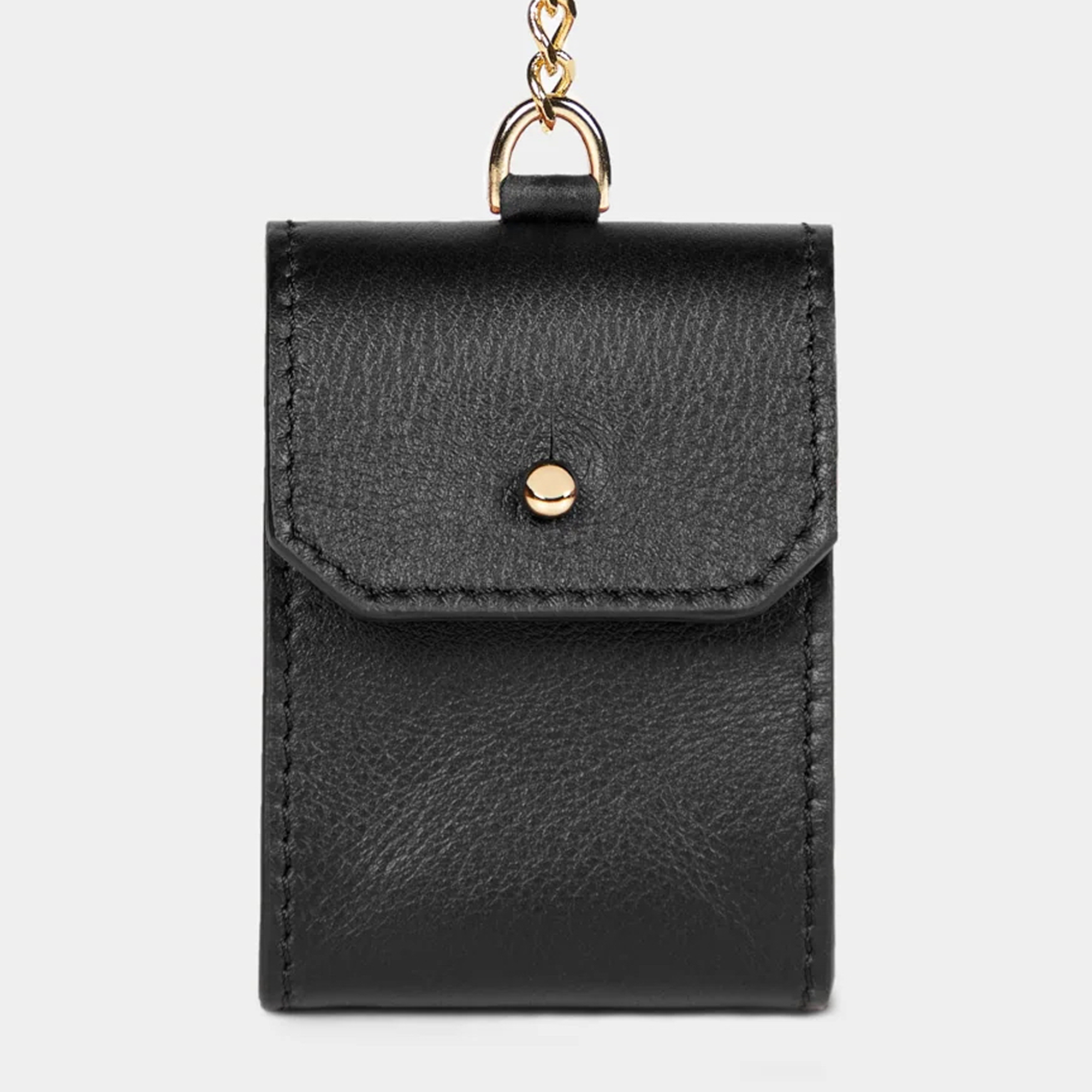 Funda Para Airpods  en piel de vacuno en color negro para hombre