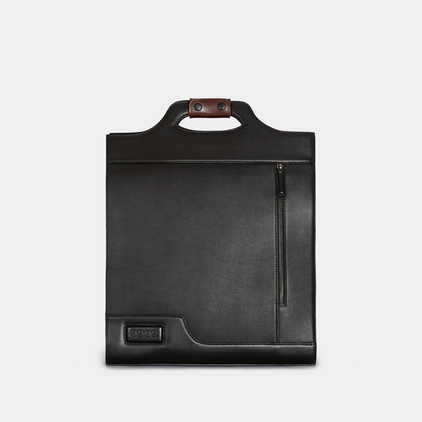 Bolso Ejecutivo grande en piel de becerro en color negro para hombre