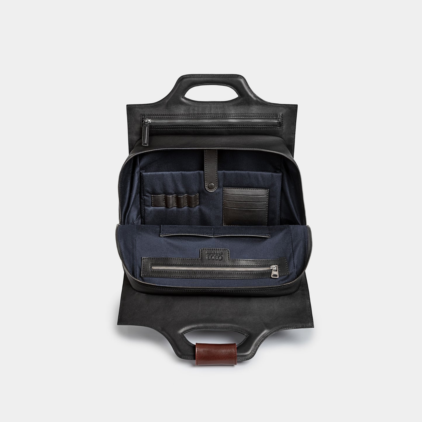 Bolso Ejecutivo grande en piel de becerro en color negro para hombre