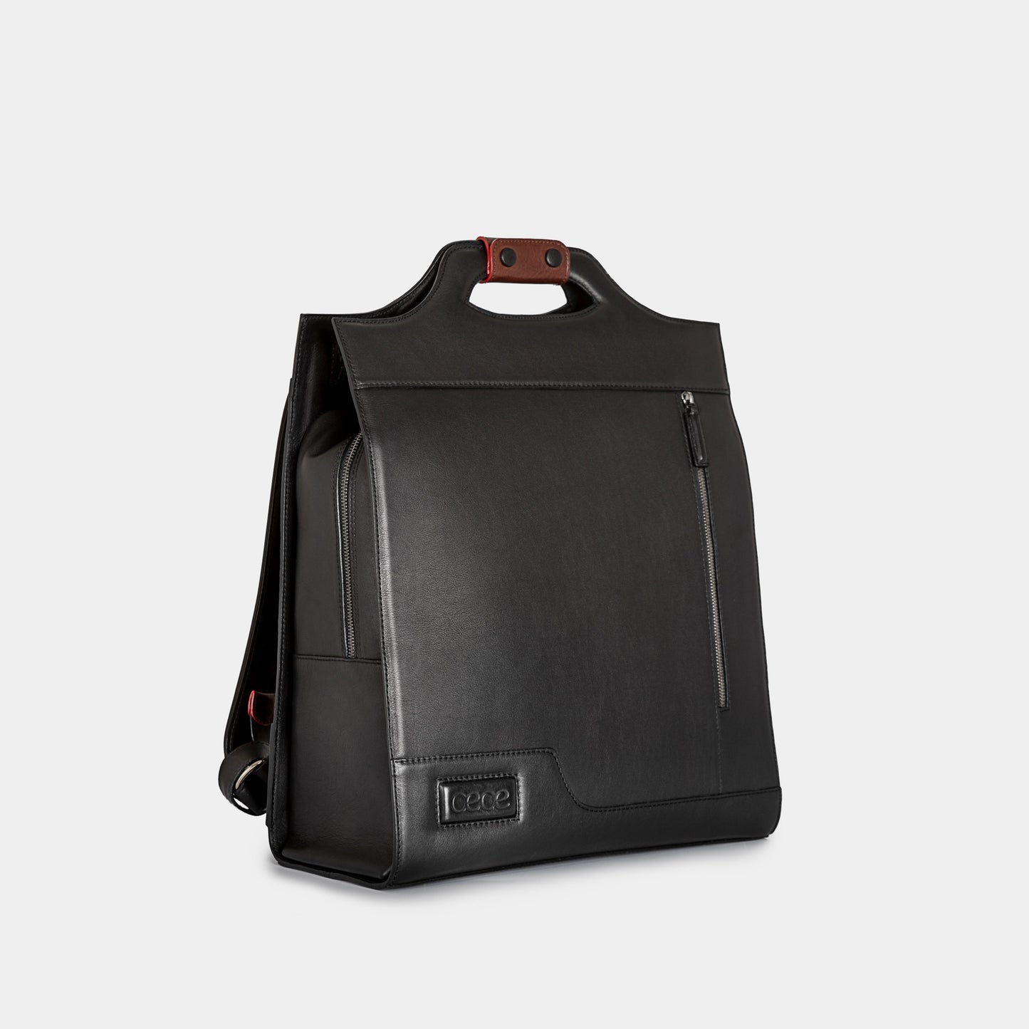 Bolso Ejecutivo grande en piel de becerro en color negro para hombre