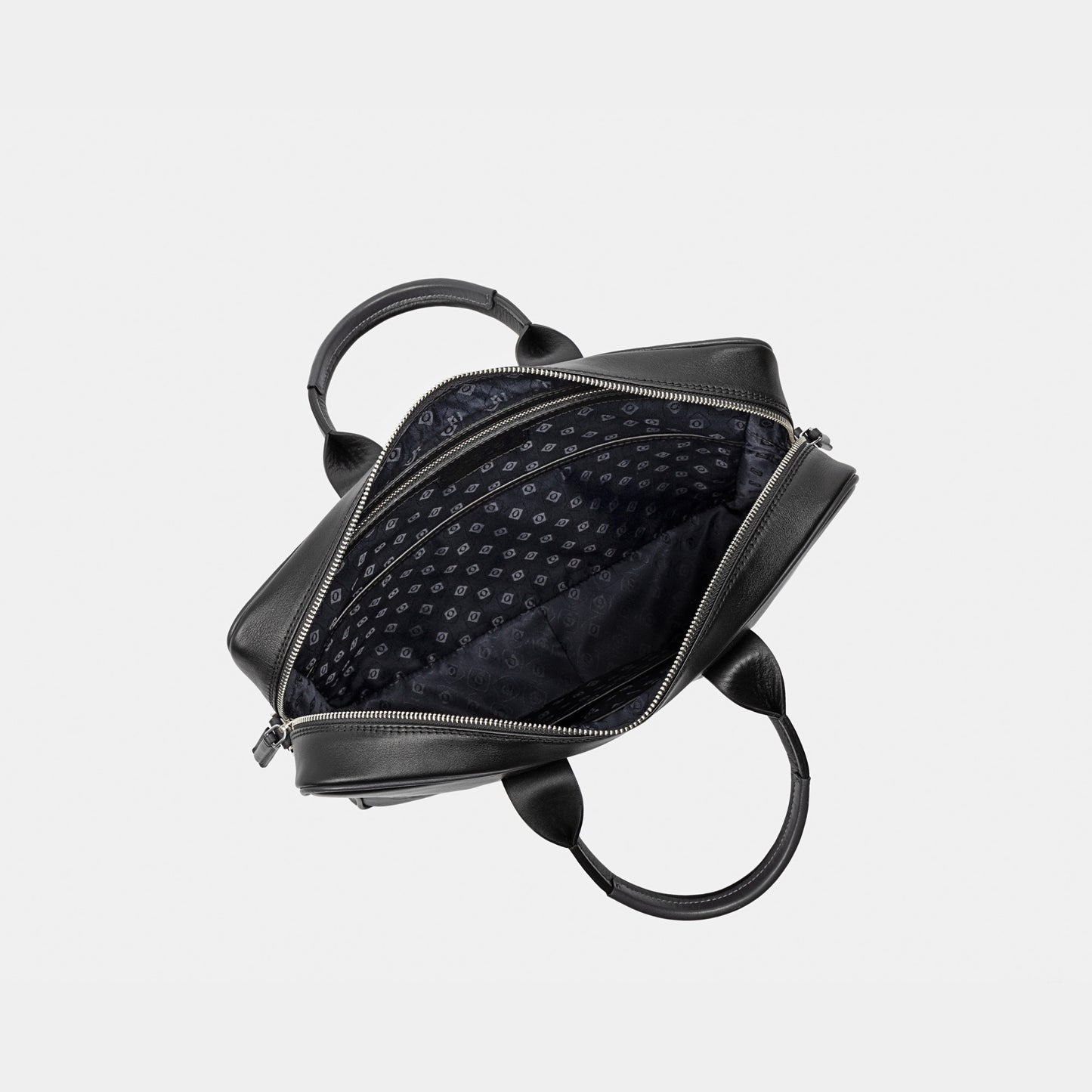 Bolso Ejecutivo  grande en piel de vacuno en color negro para hombre