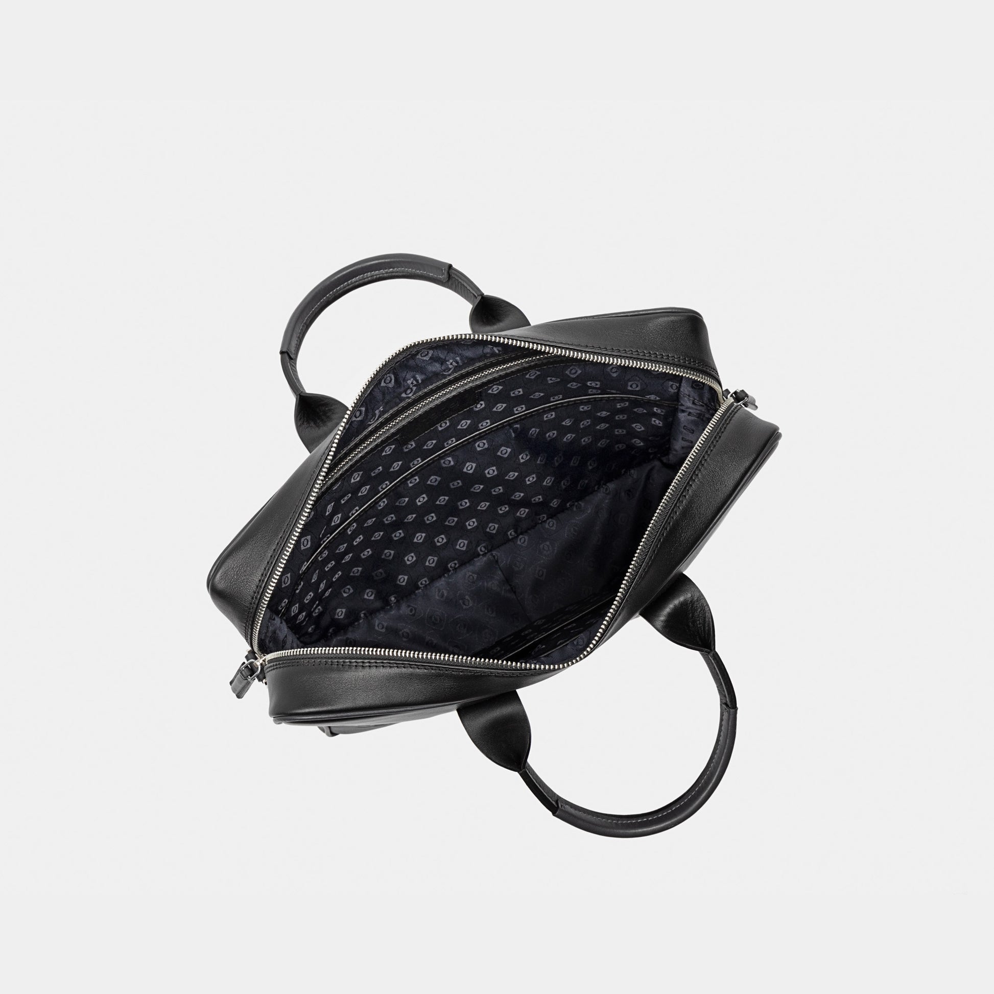 Bolso Ejecutivo  grande en piel de vacuno en color negro para hombre