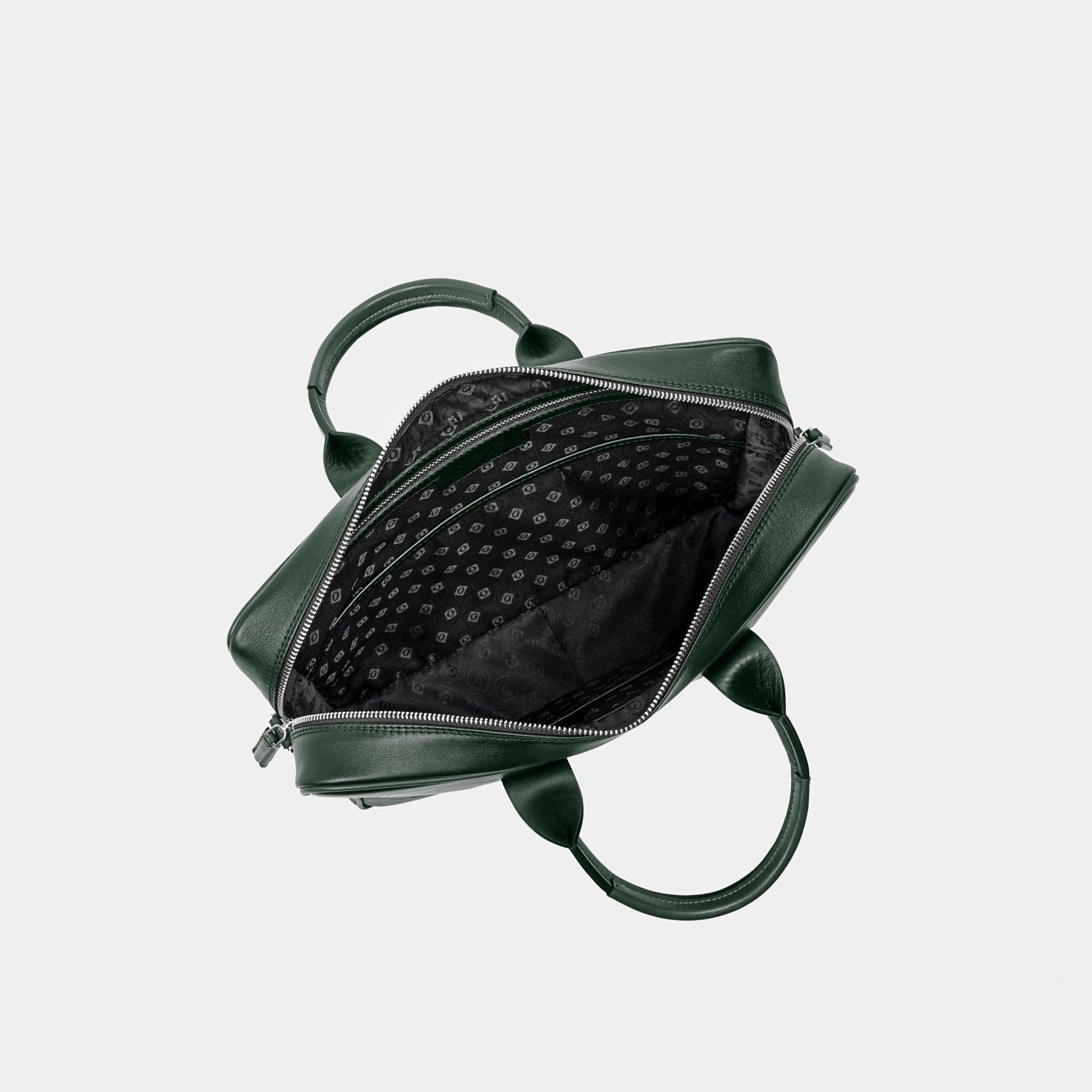 Bolso Ejecutivo  grande en piel de vacuno en color  verde para hombre