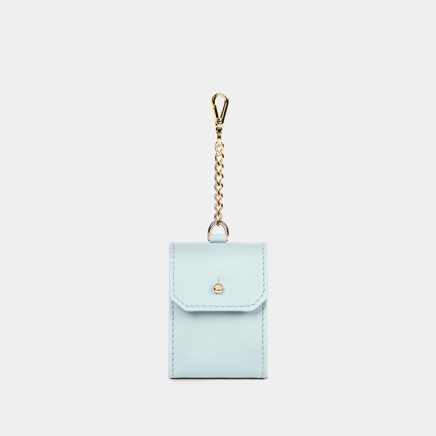 Funda Para Airpods en piel de vacuno en color azul para hombre