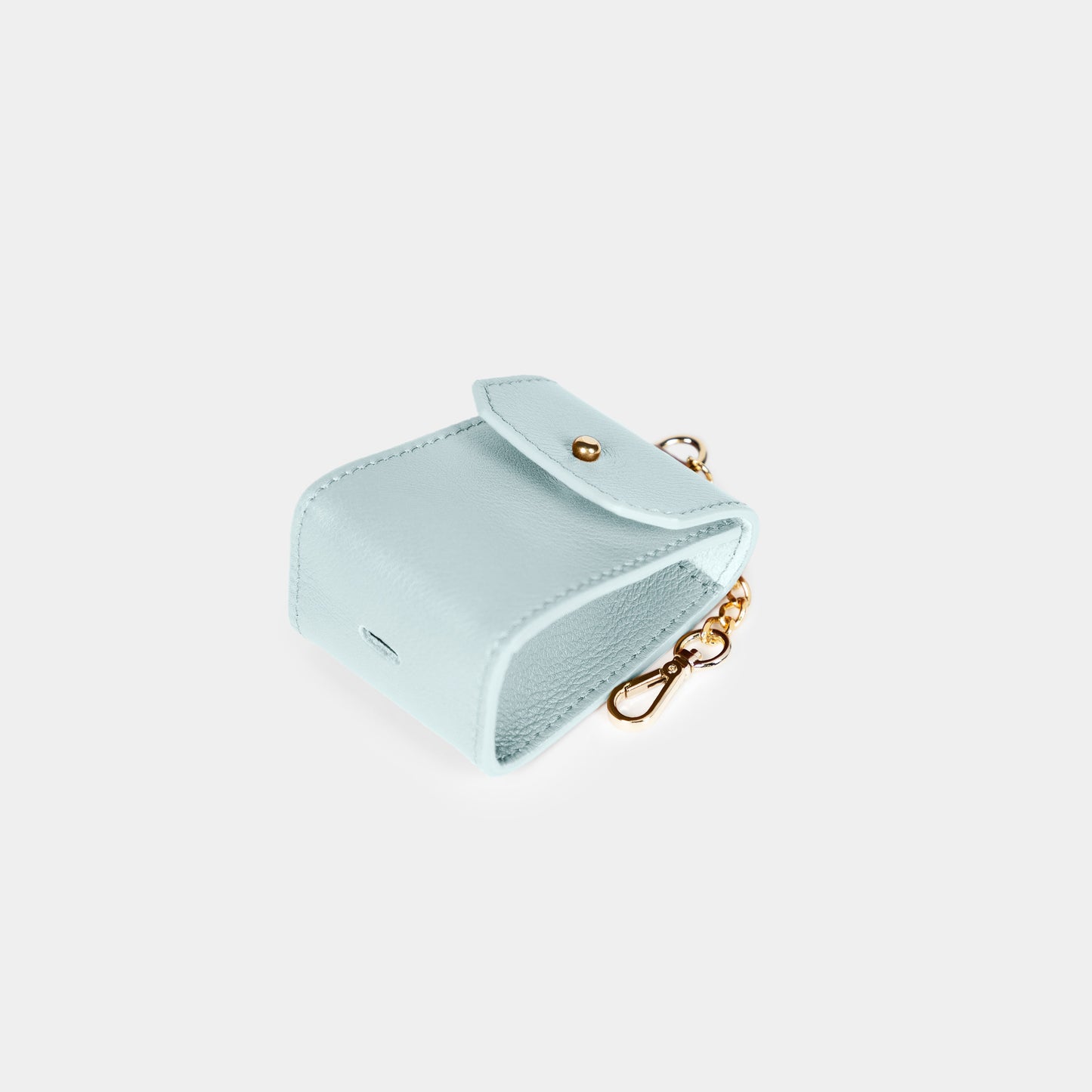Funda Para Airpods en piel de vacuno en color azul para hombre