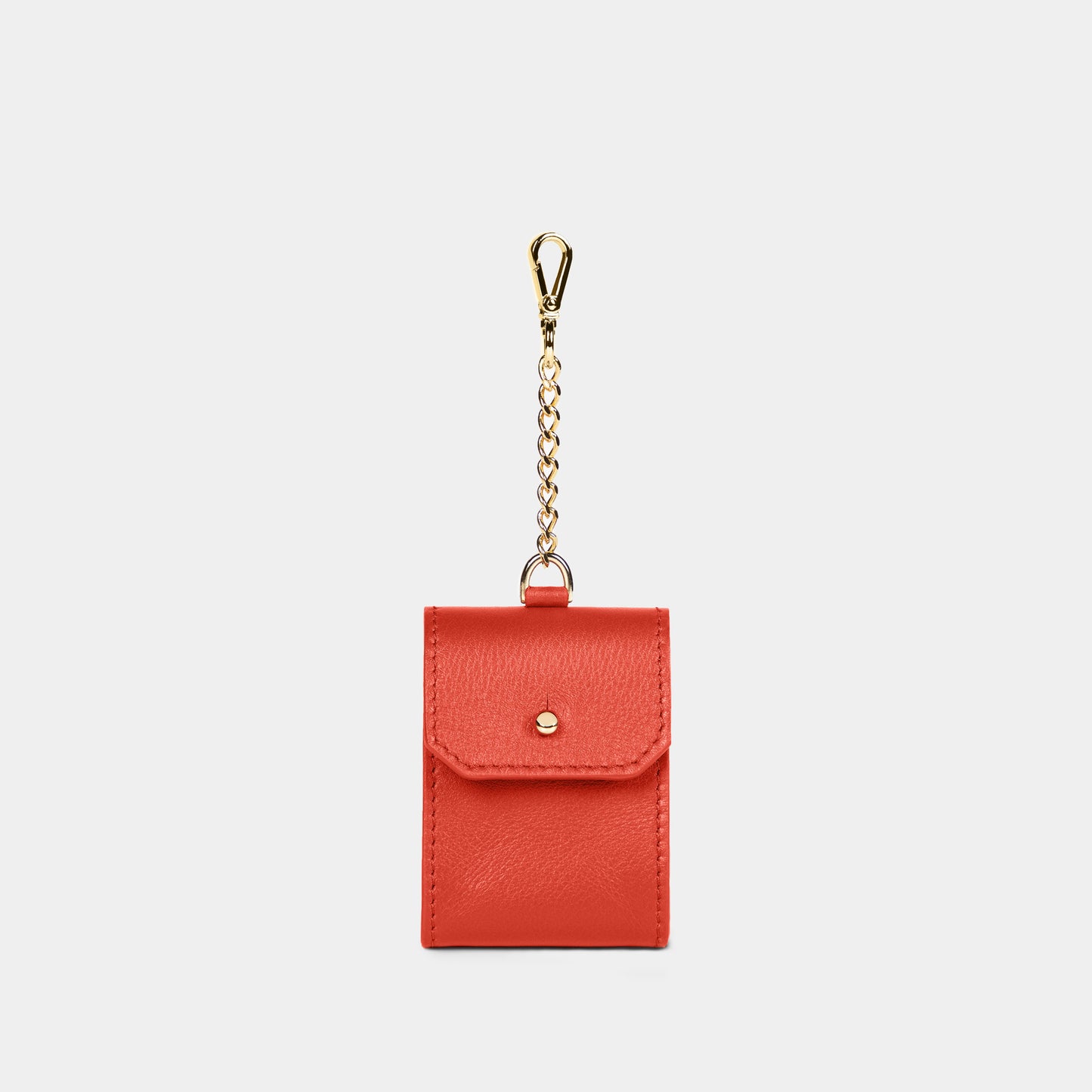 Funda Para Airpods en piel de vacuno en color naranja para hombre