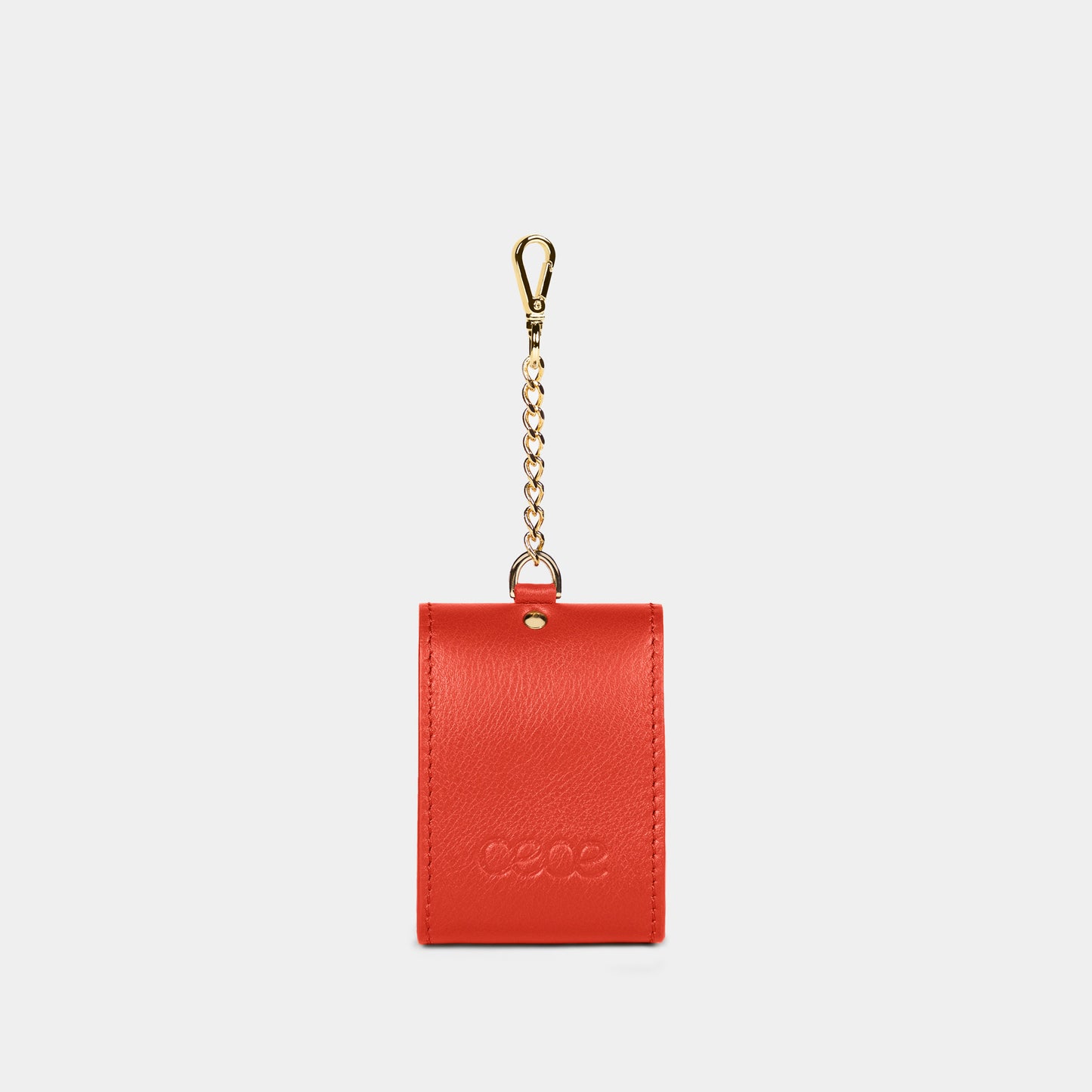 Funda Para Airpods en piel de vacuno en color naranja para hombre