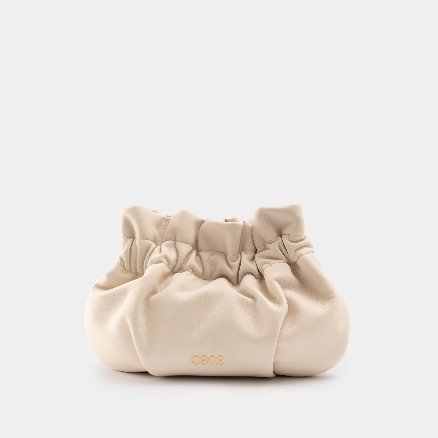 Minibolso pequeño en piel de cordero en color blanco para mujer
