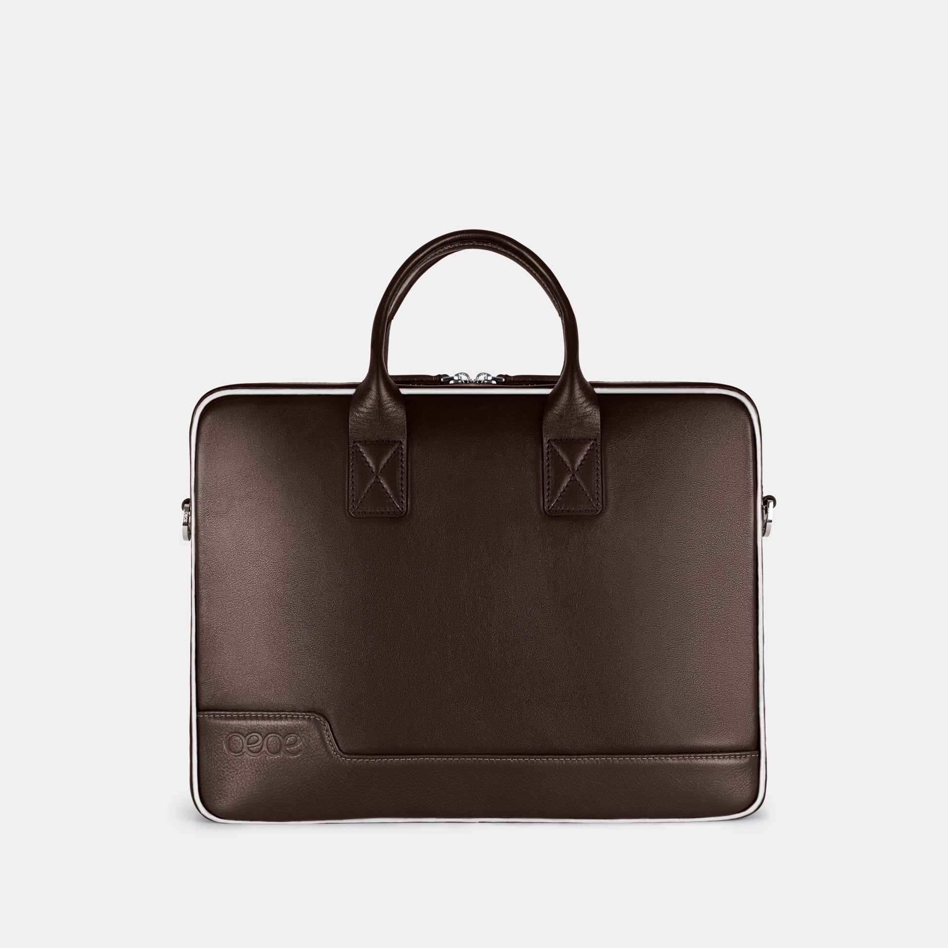 Bolso Ejecutivo  grande en piel de vacuno en color marrón para hombre