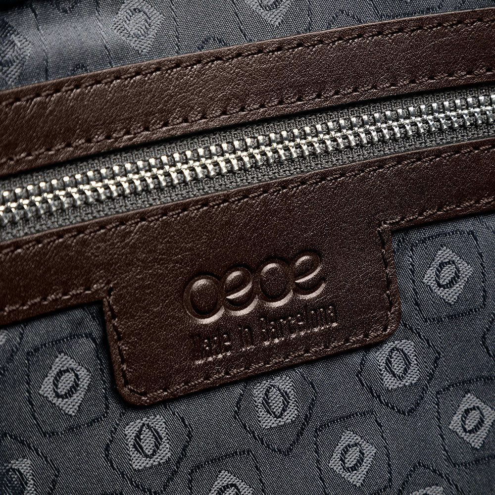 Bolso Ejecutivo  grande en piel de vacuno en color marrón para hombre