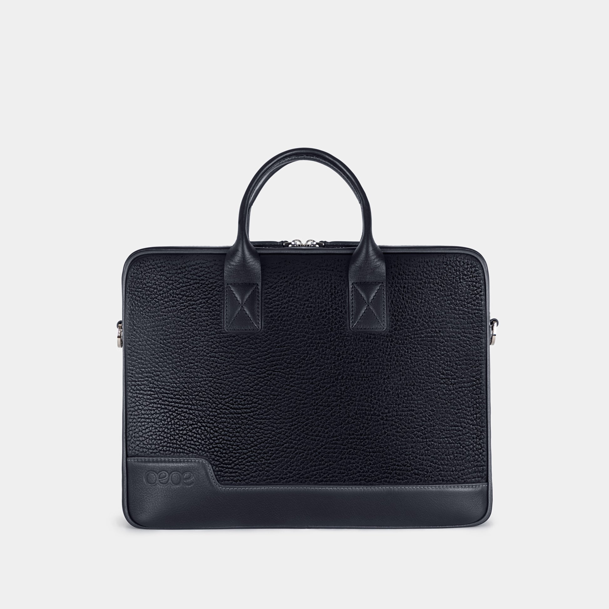 Bolso Ejecutivo  grande en piel de vacuno en color azul para hombre