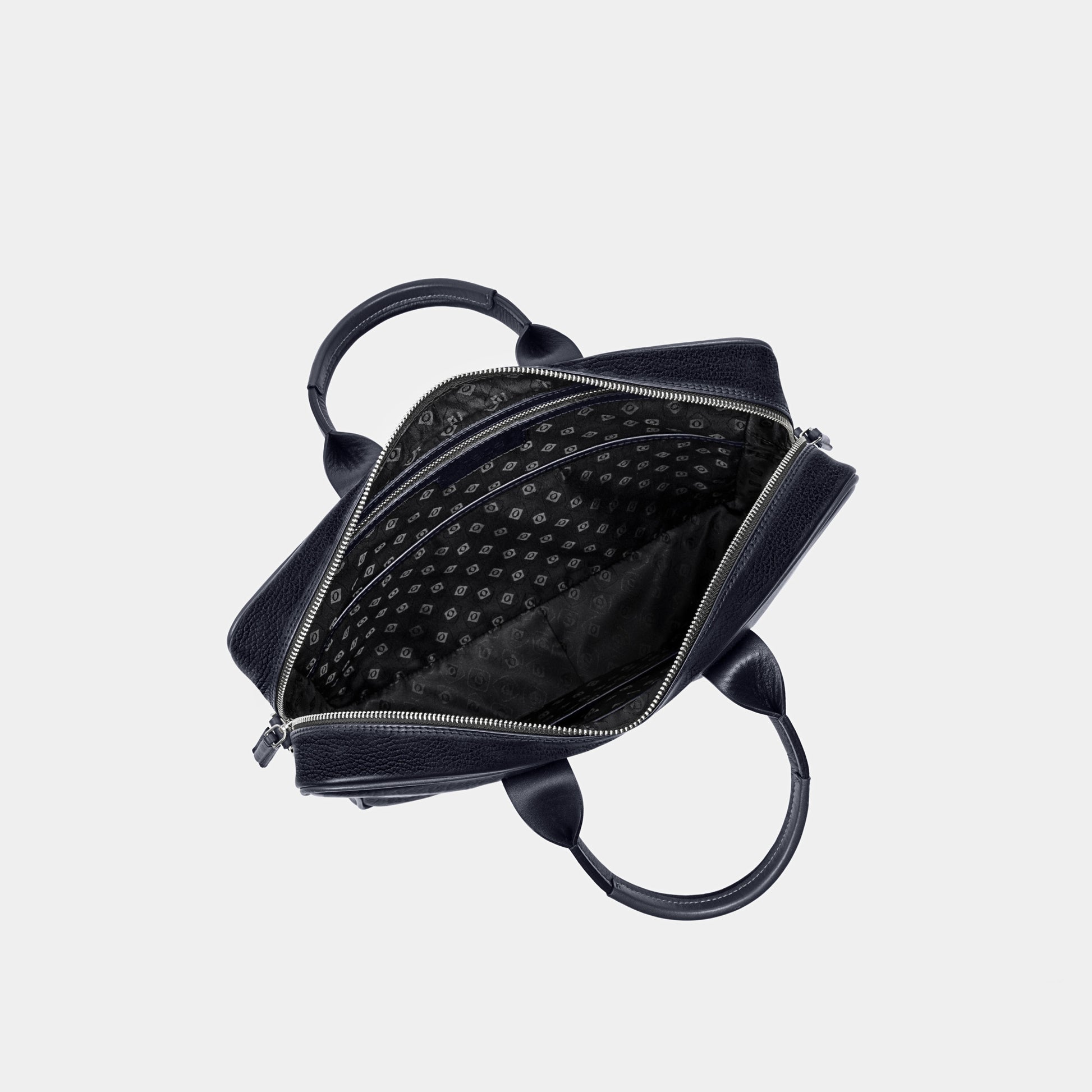 Bolso Ejecutivo  grande en piel de vacuno en color azul para hombre