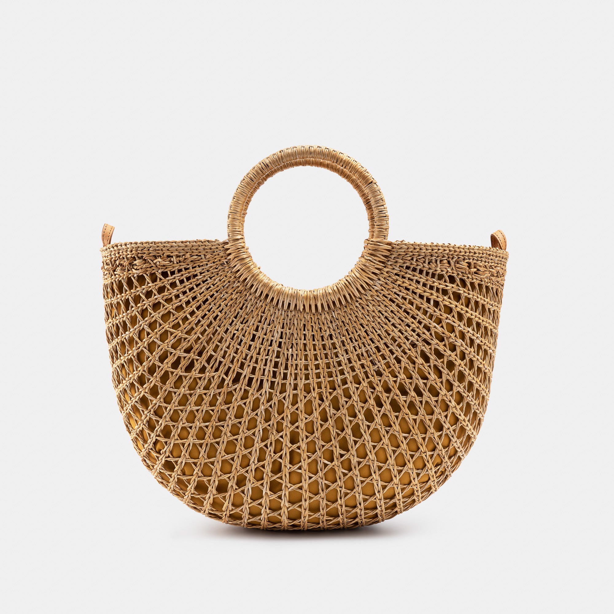 Bolso Capazo grande en piel de vacuno en color marrón para mujer