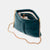 Bolso Clutch pequeño en piel de cordero en color verde para mujer