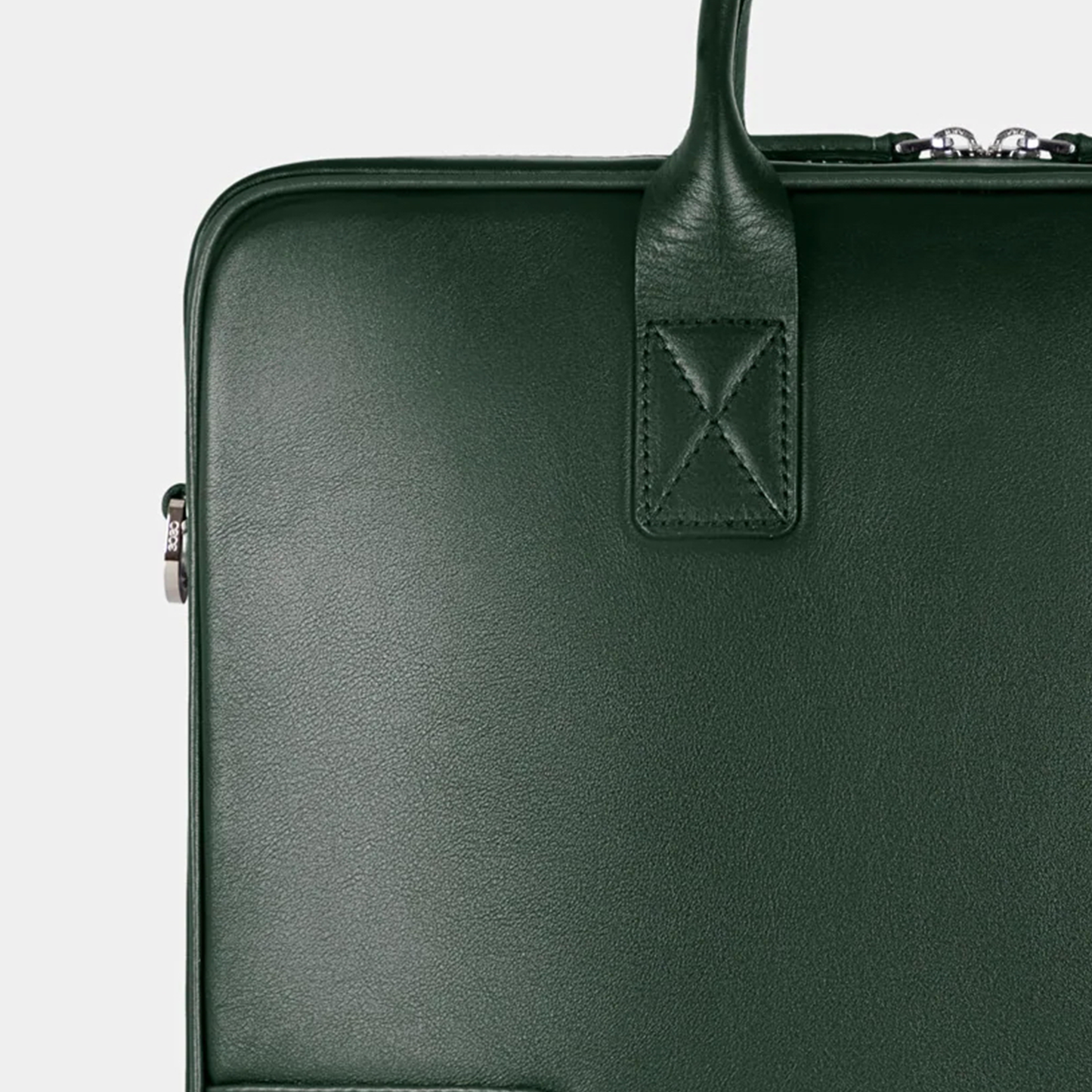 Bolso Ejecutivo  grande en piel de vacuno en color  verde para hombre