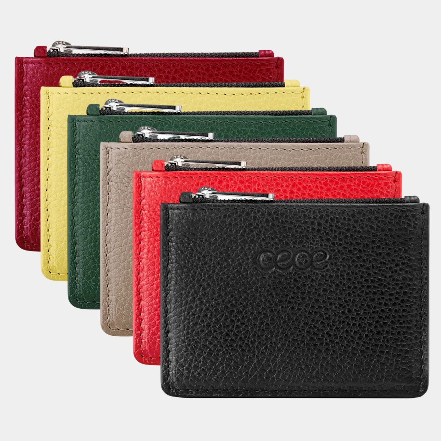 Cartera pequeña en piel de vacuno en color negro para mujer