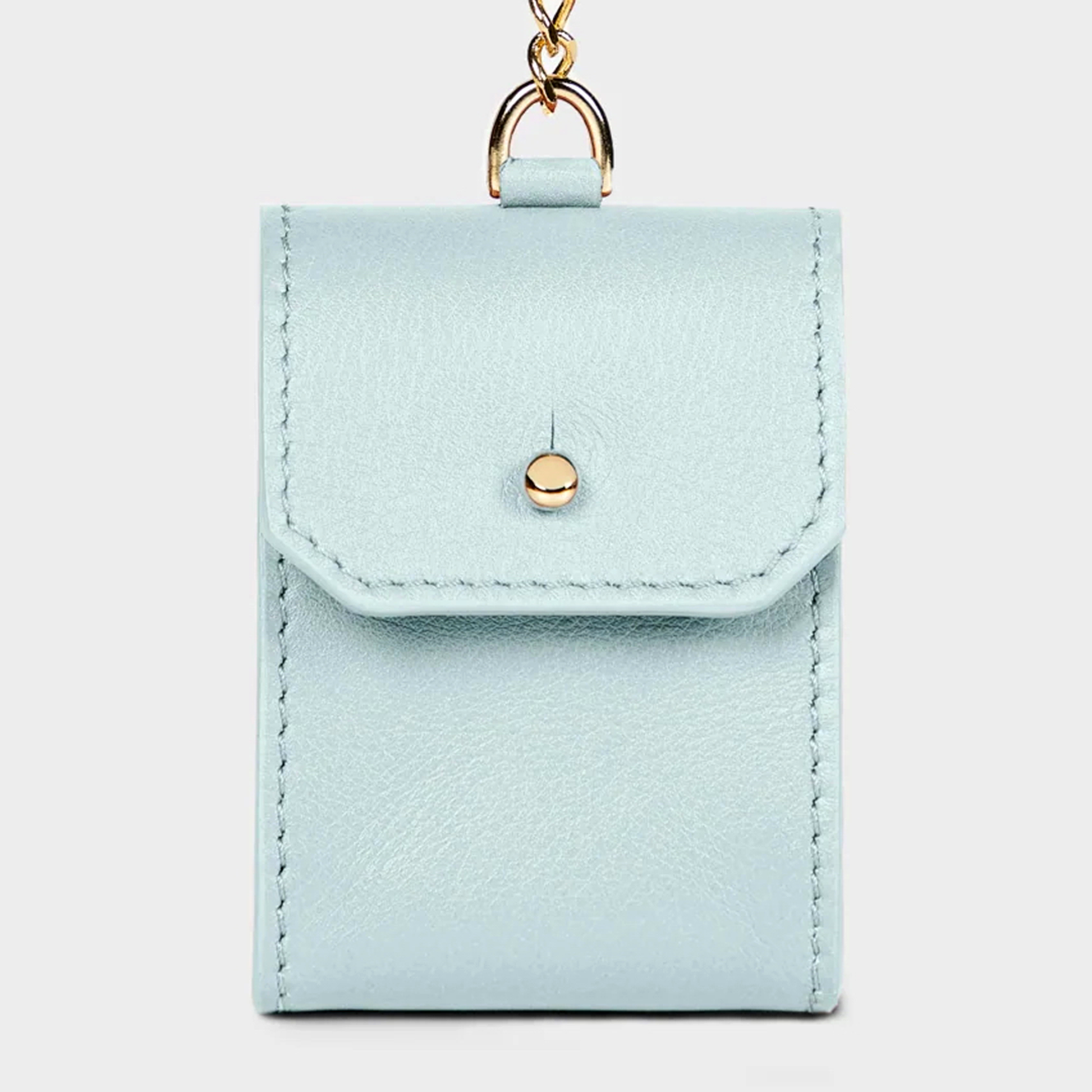 Funda Para Airpods  en piel de vacuno en color azul para hombre