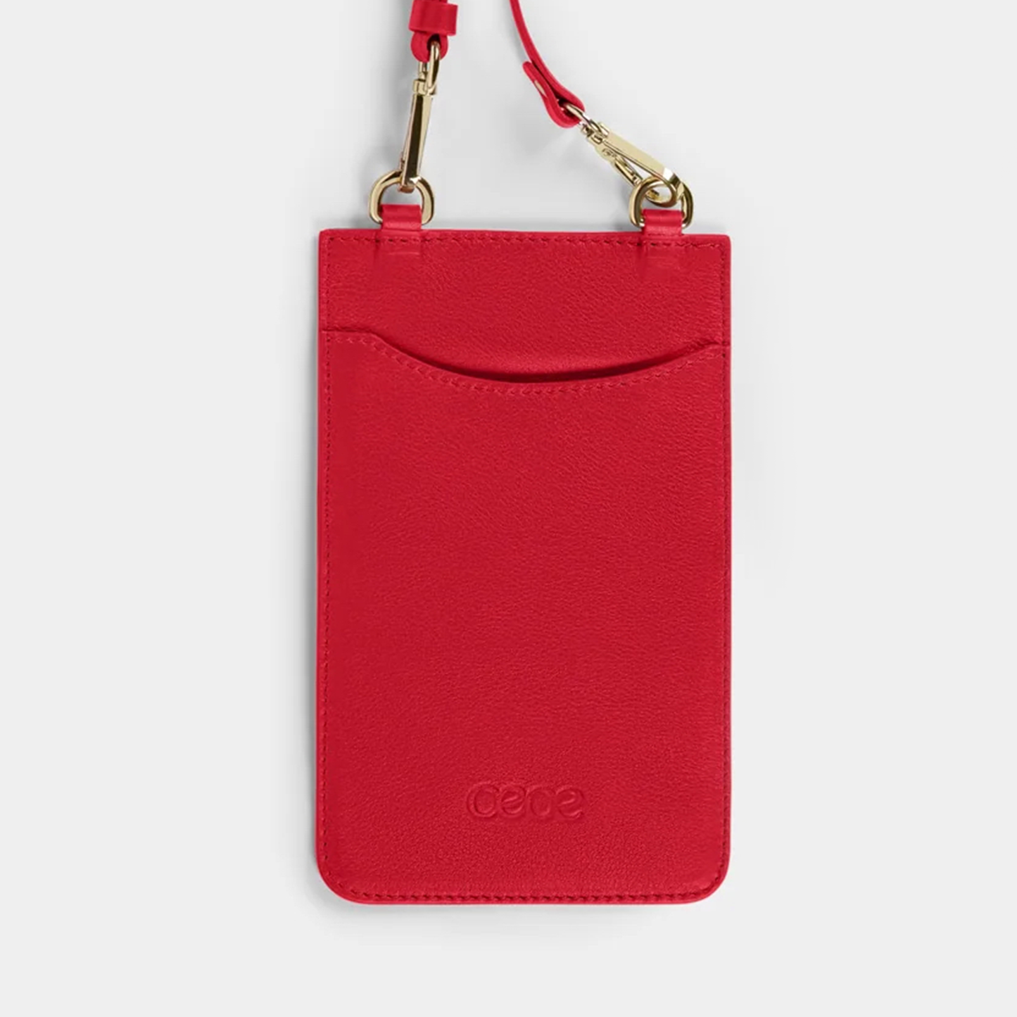 Funda Para Móvil  en piel de vacuno en color rojo para hombre