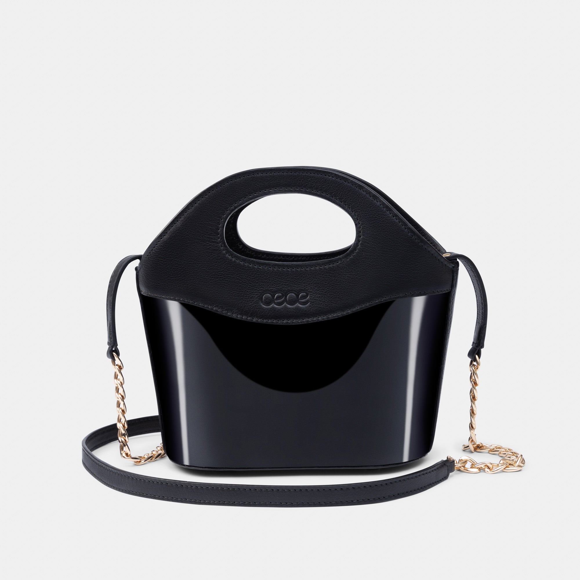 Microbolso pequeño en piel de vacuno en color negro para mujer