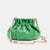 Minibolso pequeño en piel de cordero en color verde para mujer