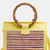 Minibolso pequeño en piel de vacuno en color multicolor/amarillo para mujer
