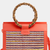 Minibolso pequeño en piel de vacuno en color multicolor/naranja para mujer