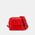 Bandolera pequeña en piel de vacuno en color rojo para mujer