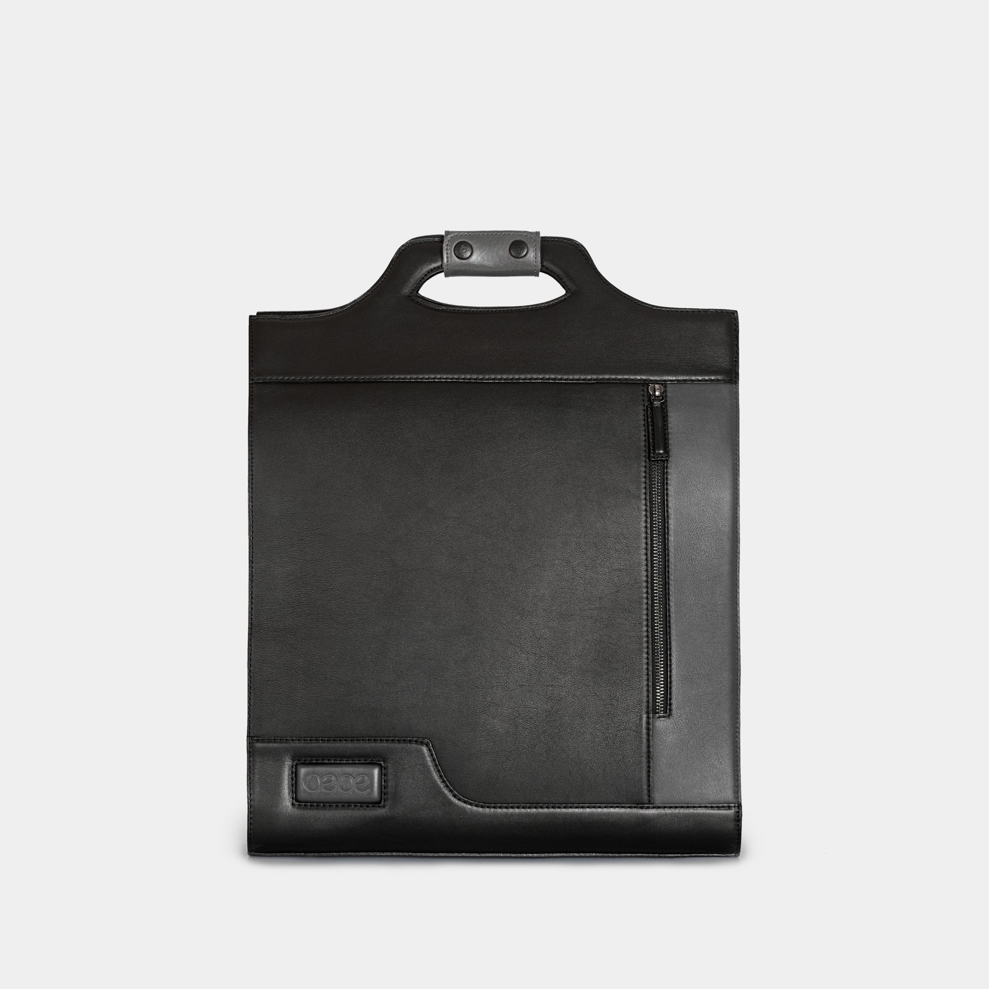 Bolso Ejecutivo  grande en piel de becerro en color negro para hombre