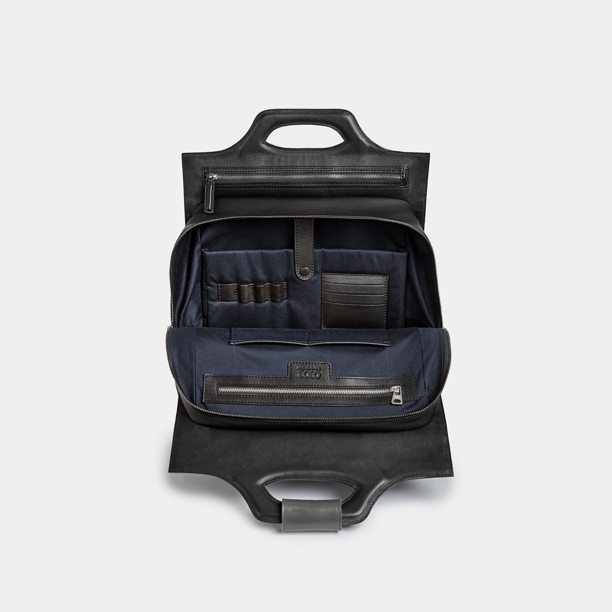 Bolso Ejecutivo  grande en piel de becerro en color negro para hombre