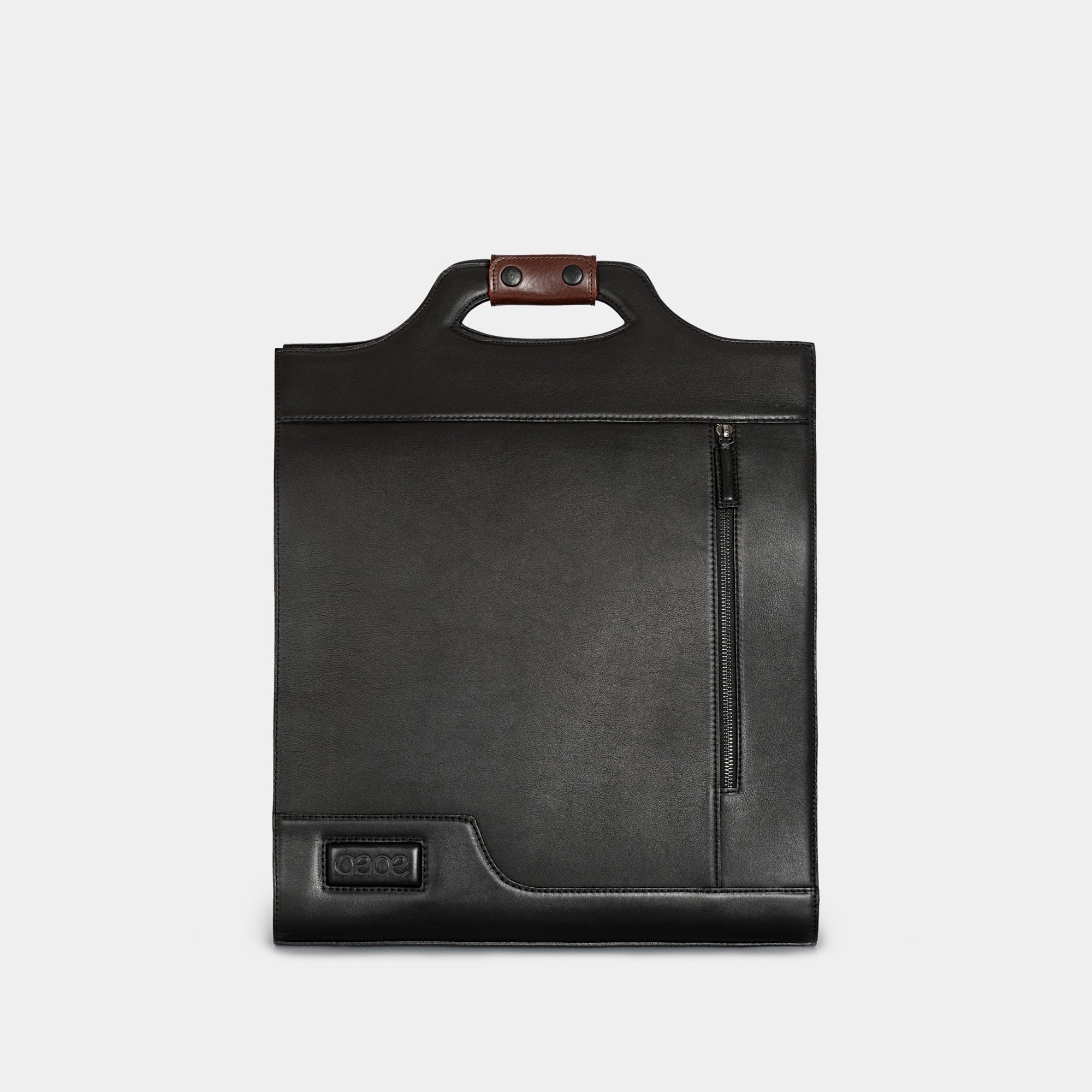 Bolso Ejecutivo  grande en piel de becerro en color negro para hombre
