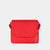 Bandolera pequeño en piel de vacuno en color rojo para mujer