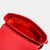 Bandolera pequeño en piel de vacuno en color rojo para mujer