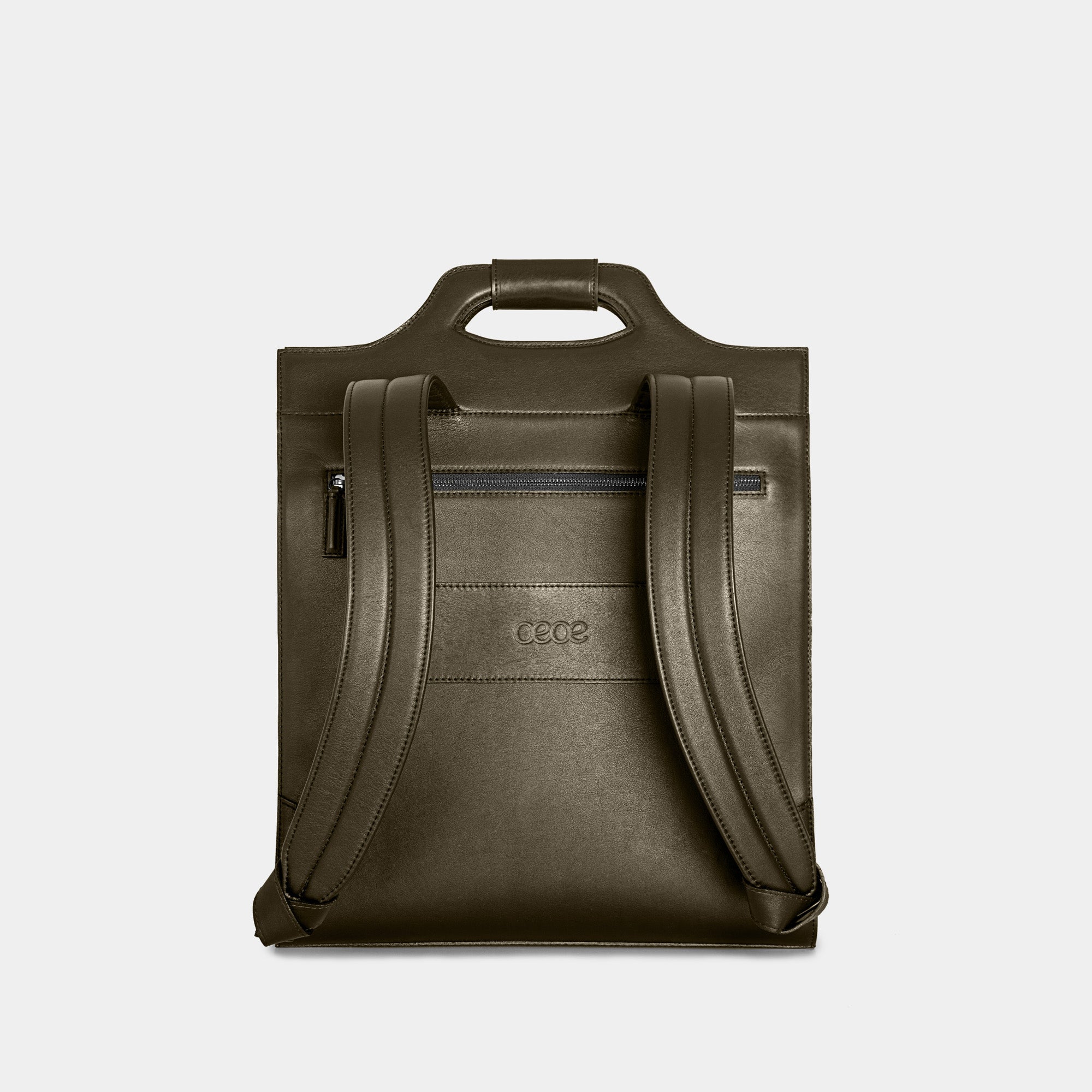 Bolso Ejecutivo  grande en piel de becerro en color verde para hombre