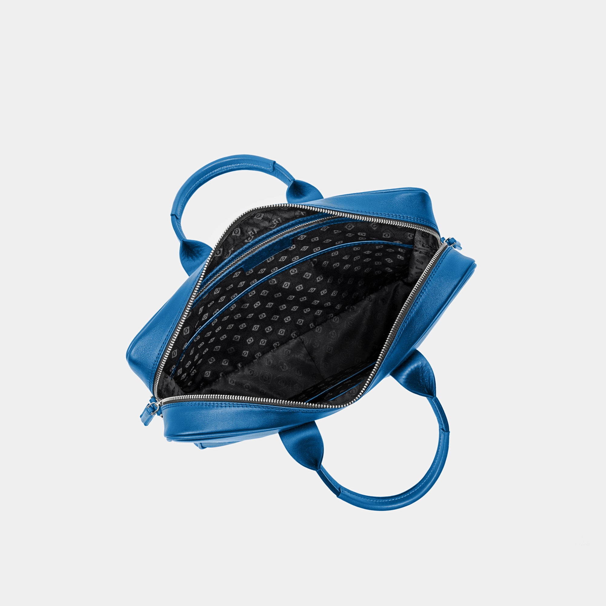 Bolso Ejecutivo  grande en piel de vacuno en color azul para hombre