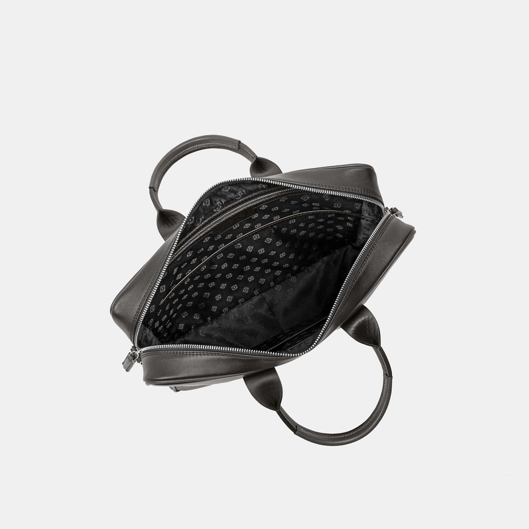 Bolso Ejecutivo  grande en piel de vacuno en color gris para hombre