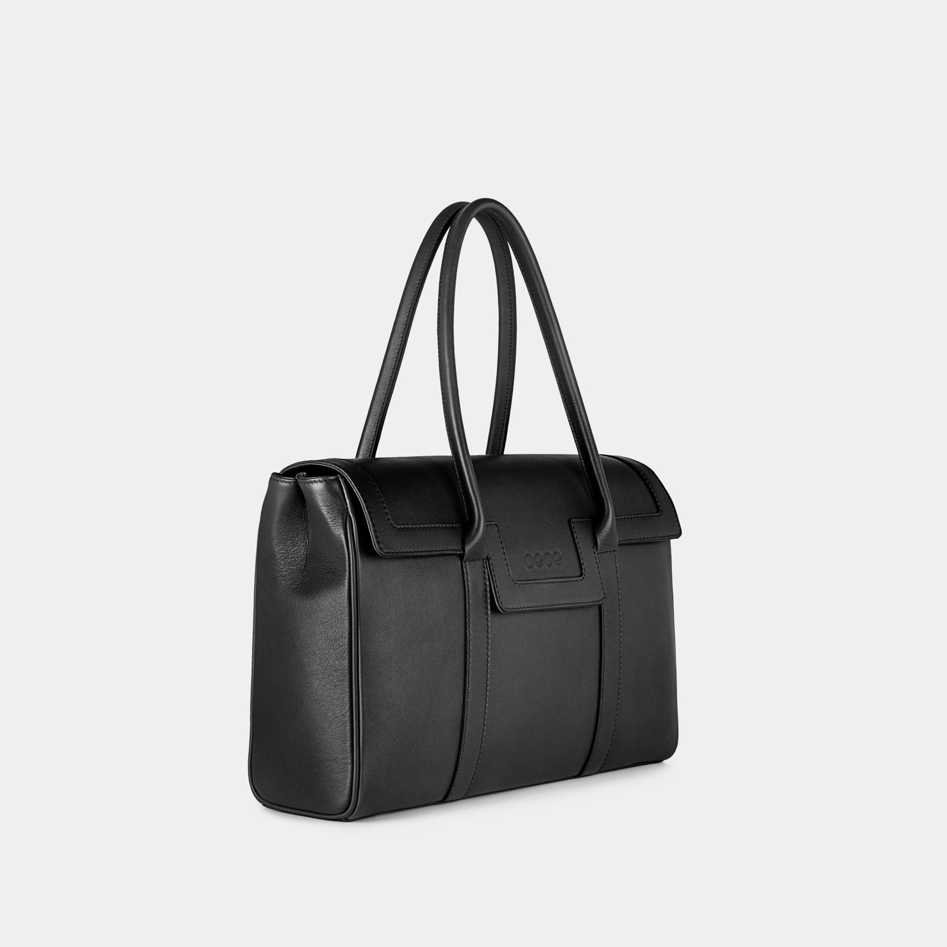 Bolso Ejecutivo grande en piel de vacuno en color negro para mujer