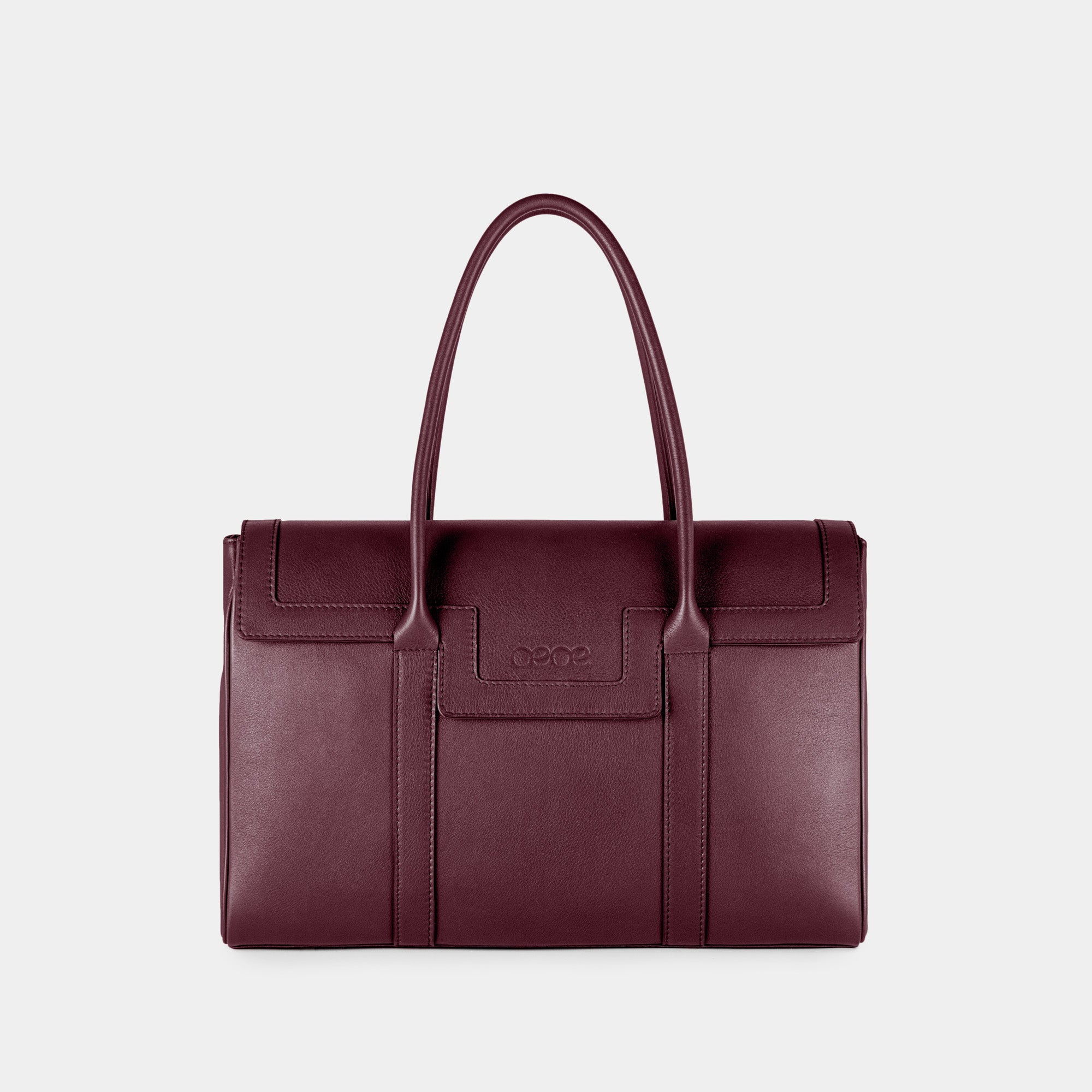 Bolso Ejecutivo  grande en piel de vacuno en color rojo para mujer