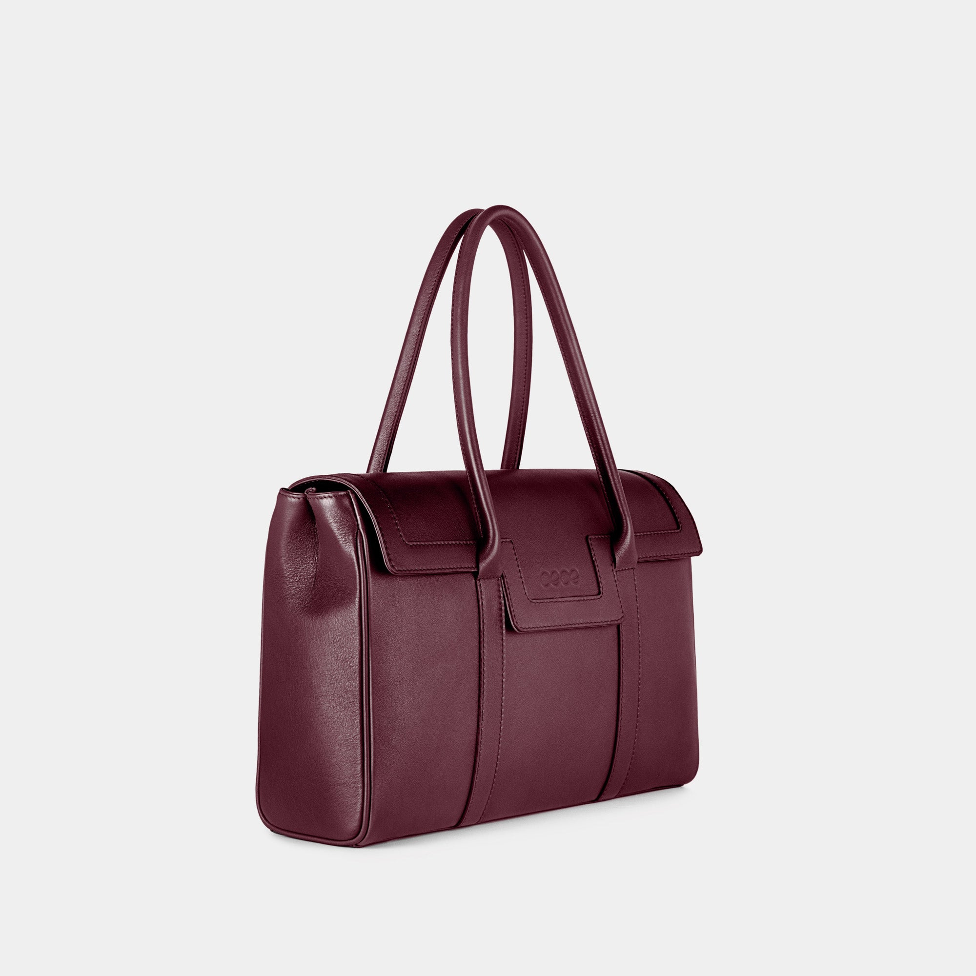 Bolso Ejecutivo  grande en piel de vacuno en color rojo para mujer