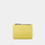 Cartera pequeña en piel de vacuno  en color amarillo para mujer